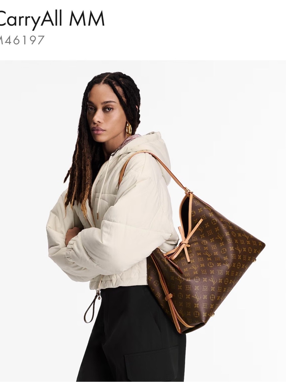 Louis Vuitton/ Monogram/Carry All MM Bag with Natural Vachetta Trim/NIB! NEW! - Picture 5 of 15